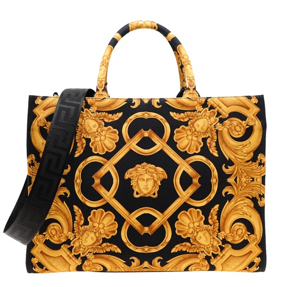 Versace Medusa Large Tote Shoulder Bag Baroque Fabric New - Picture 1 of 9